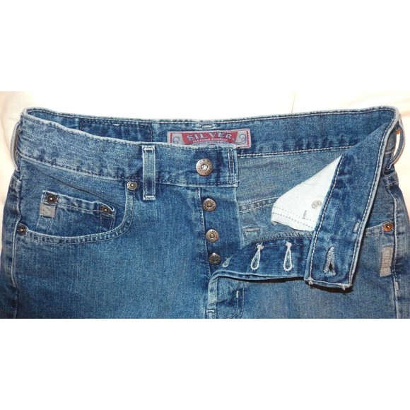 SILVER Jeans Women's 30 (28 x 30) Boot Cut Button Fly Denim Jeans - Picture 3 of 7